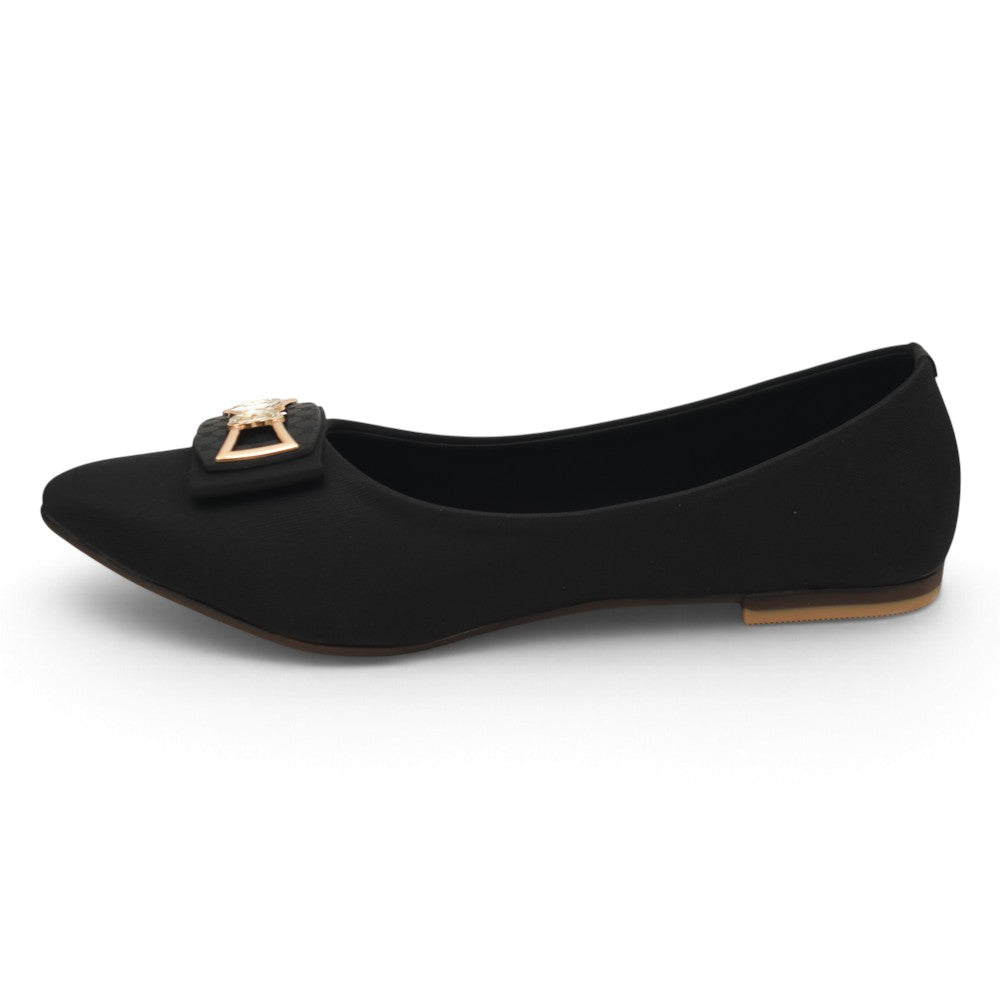 Black Casual Flat Slipper - LXR0059