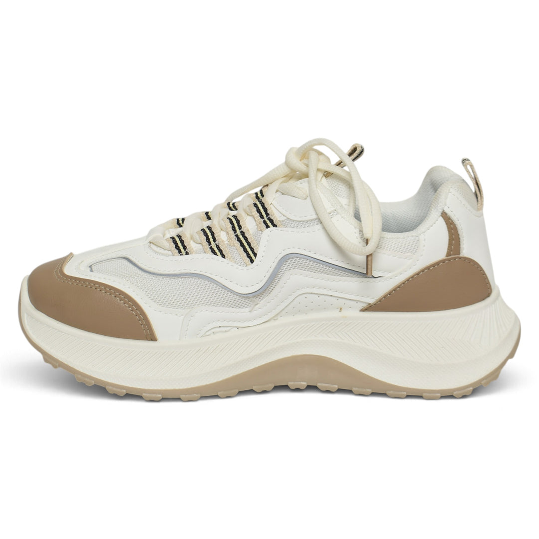 Beige Ladies Casual Sneaker - l098473