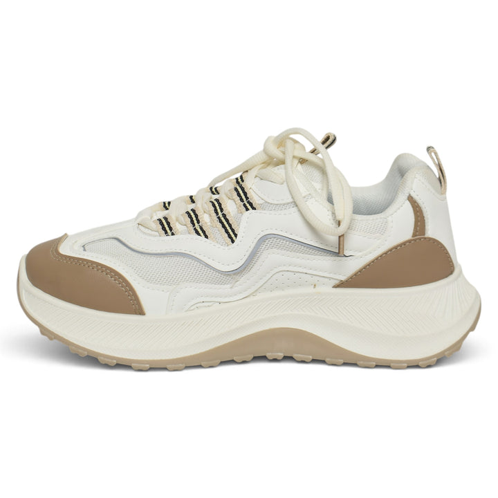 Beige Ladies Casual Sneaker - l098473