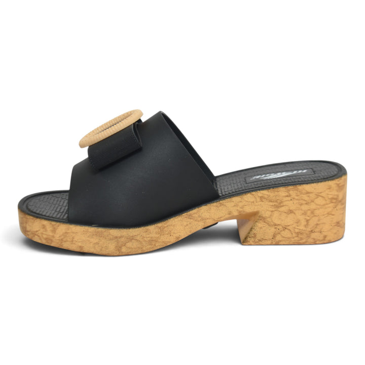 Black Ladies Rough Chappals - L001598
