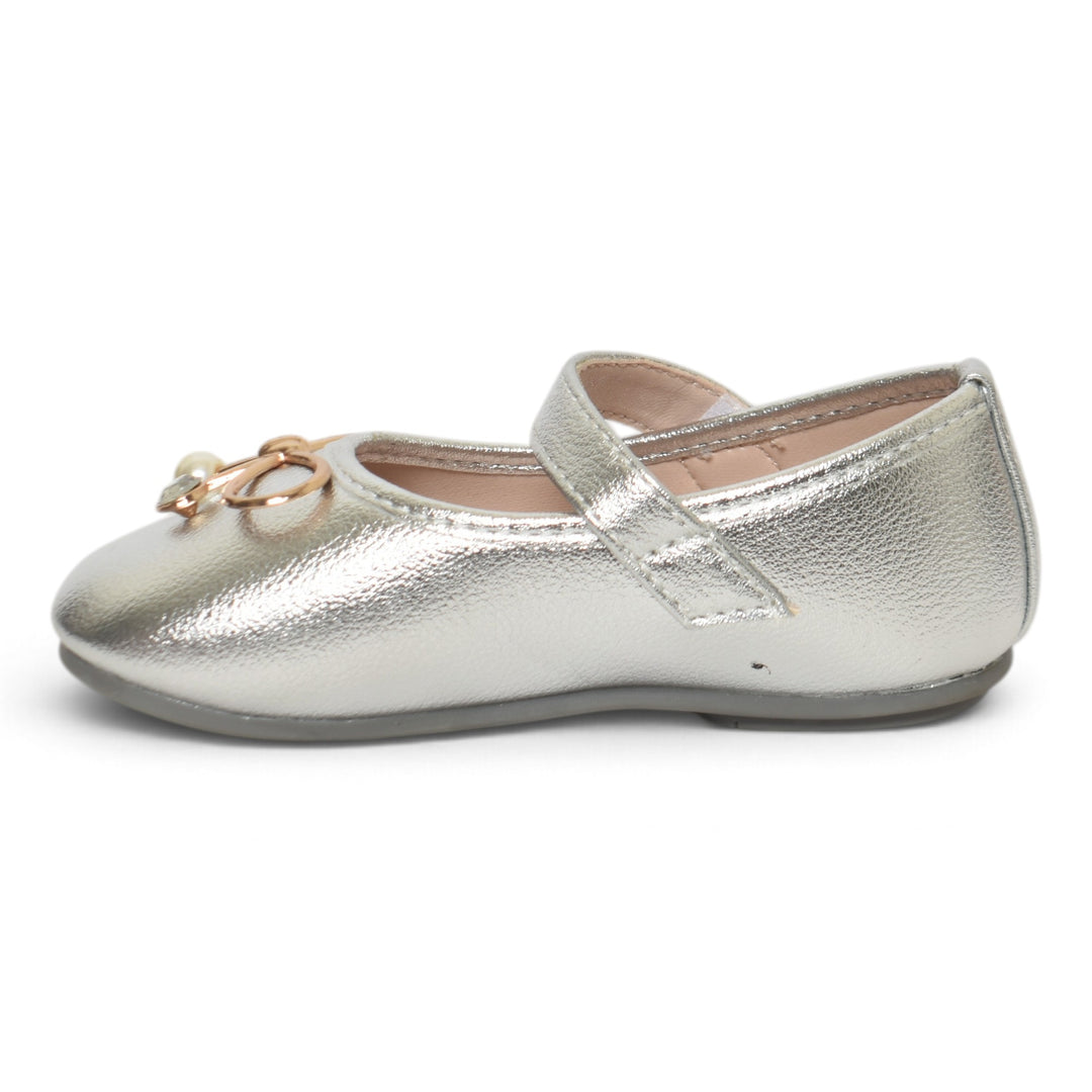 Silver Kids Casual Pumps - KG90332