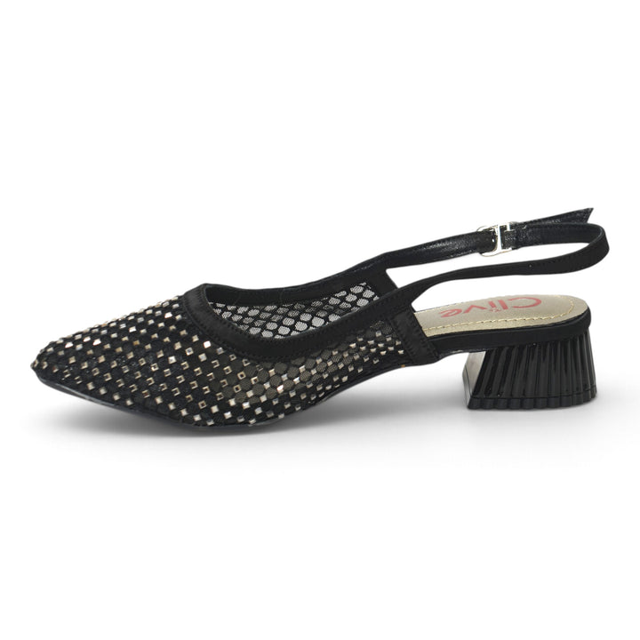 Black Bridal Court Shoes - L087265