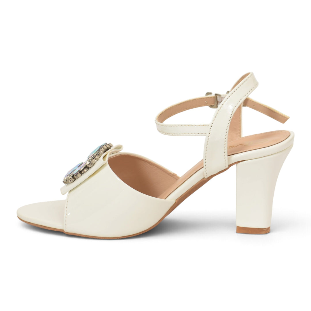 White Bridal Sandal Heels - l065846
