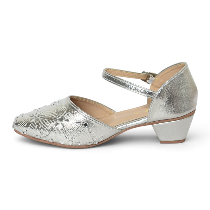 Silver Kids Fancy Court Shoes - KG85071