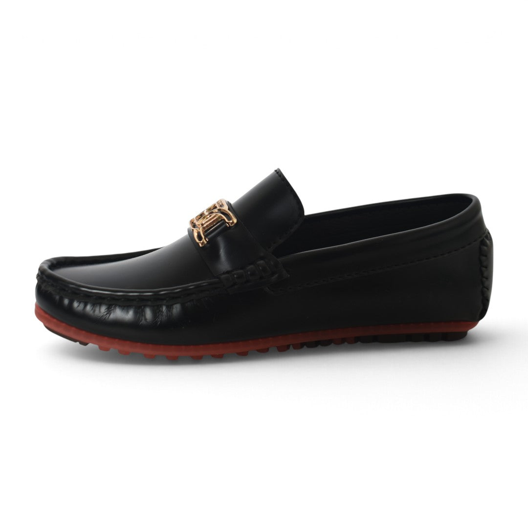 Black Kids Casual Moccassion - KB10616
