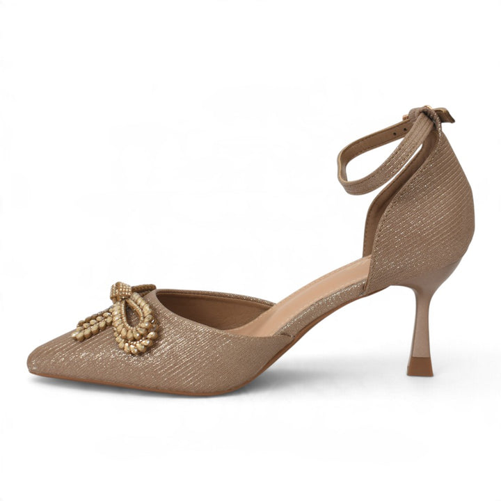 Coffee Bridal Court Shoes - l087235