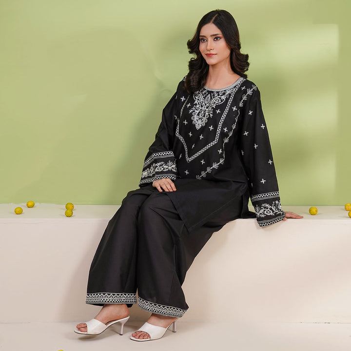 2-PC Young's Embroidered Cambric