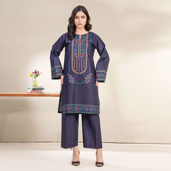 2-PC Young's Embroidered Cambric