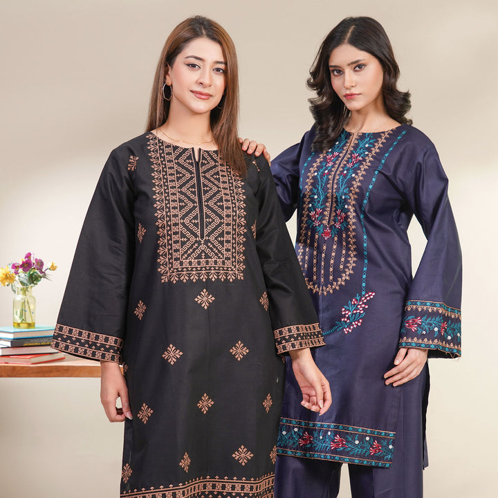 2-PC Young's Embroidered Cambric