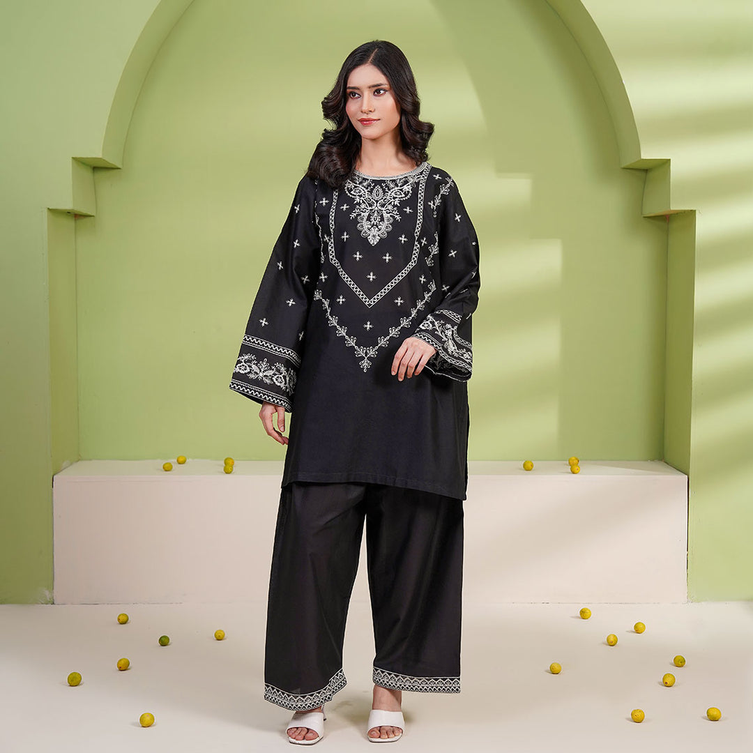 2-PC Young's Embroidered Cambric