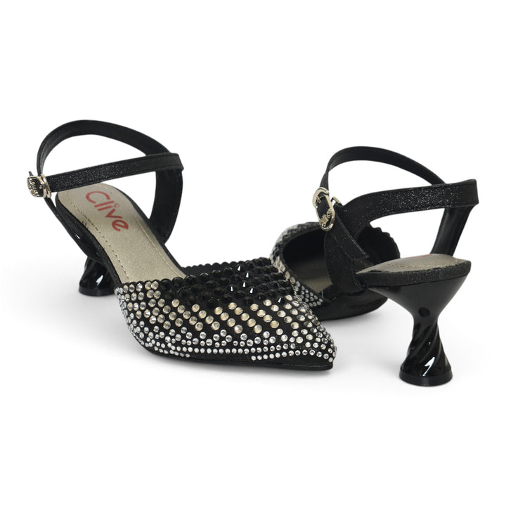 Black Bridal Court Shoes - L087284