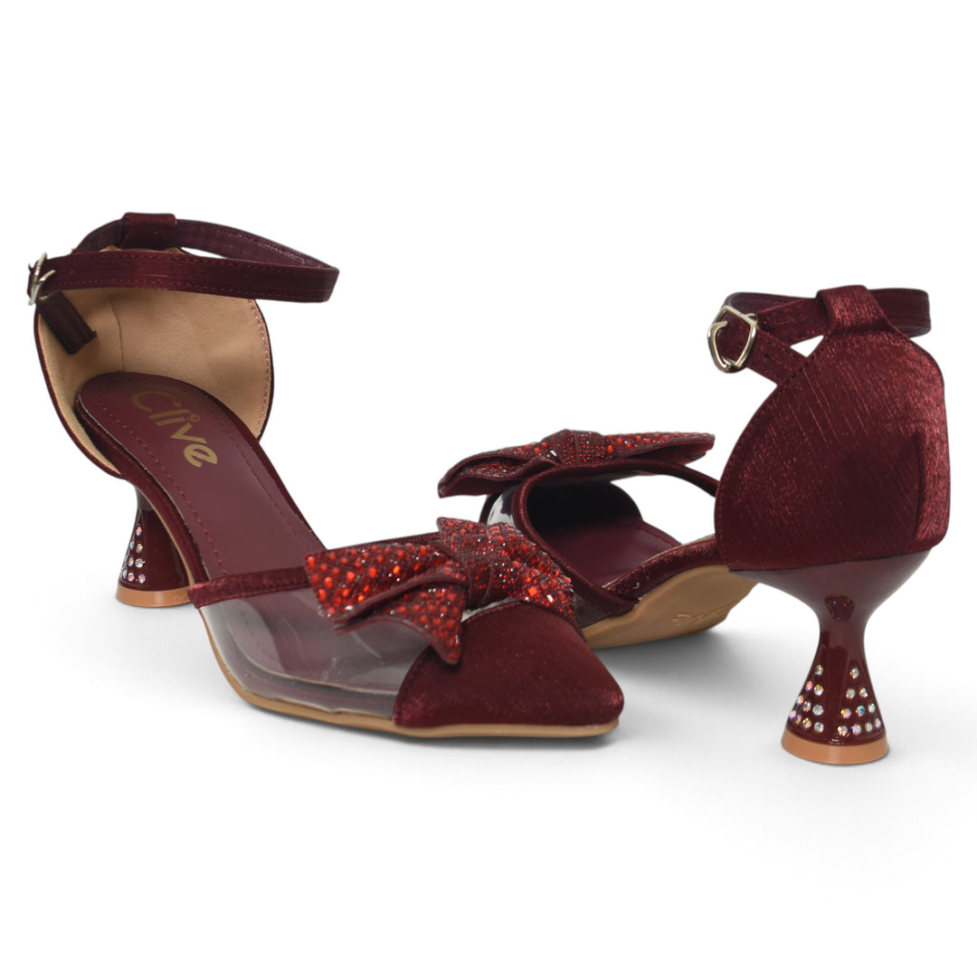 Maroon Bridal Court Shoes - L087282