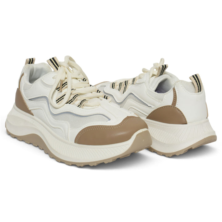 Beige Ladies Casual Sneaker - l098473