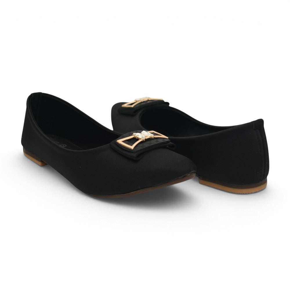 Black Casual Flat Slipper - LXR0059