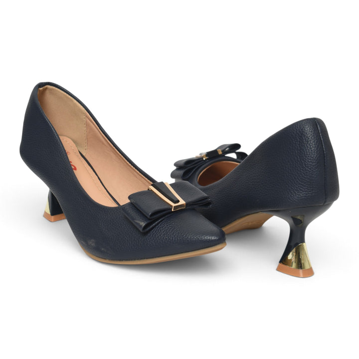 Navy Formal Court Shoes - L085858