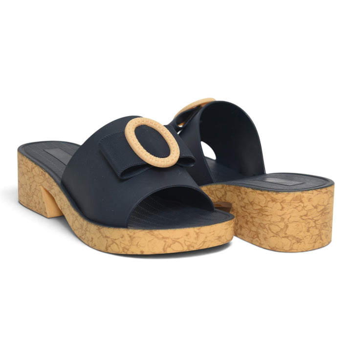 Navy Ladies Rough Chappals - L001598