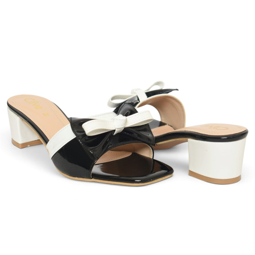 Black Formal Slipper Heel - L040455