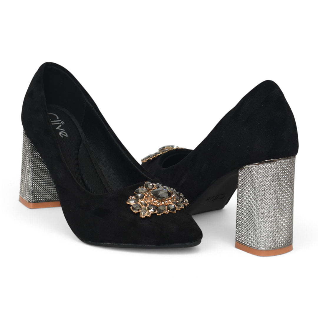 Black Formal Court Shoes - L085842