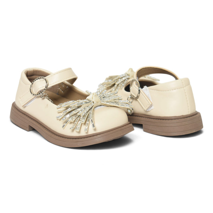 Beige Kids Casual Pumps - KG90274