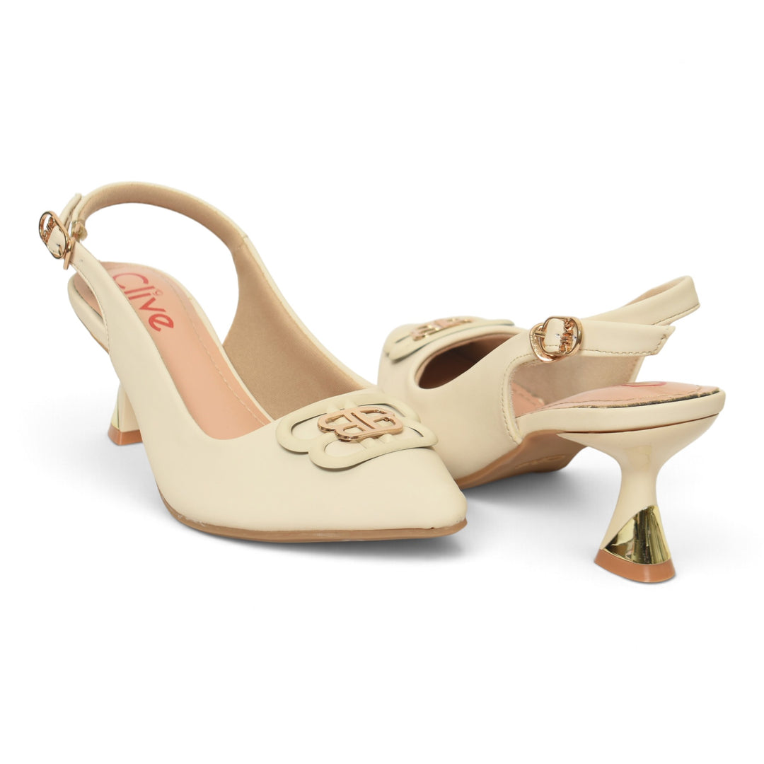Beige Formal Court Shoes - L085855