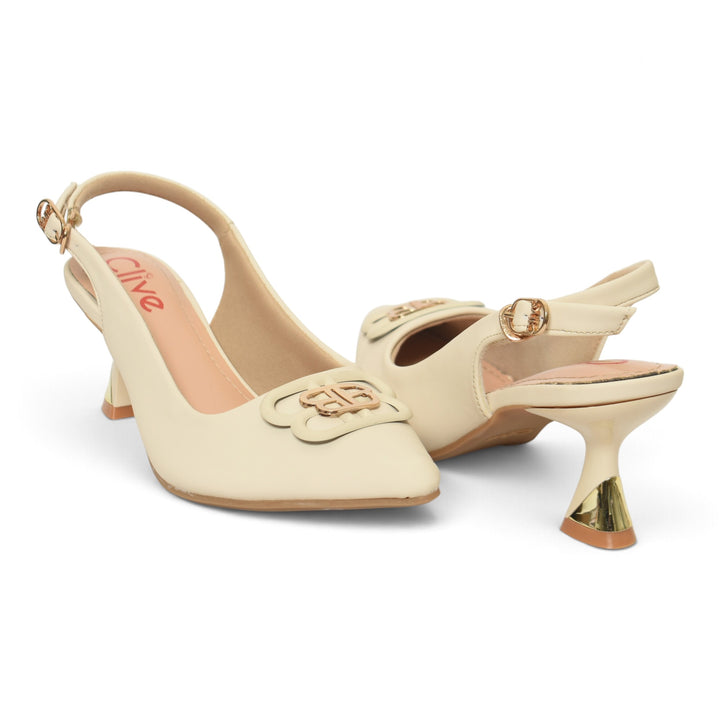 Beige Formal Court Shoes - L085855