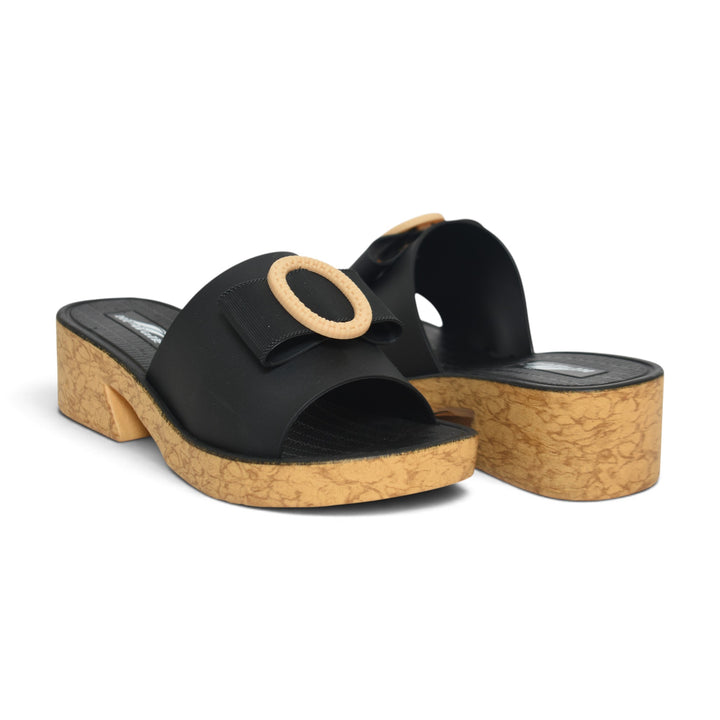 Black Ladies Rough Chappals - L001598
