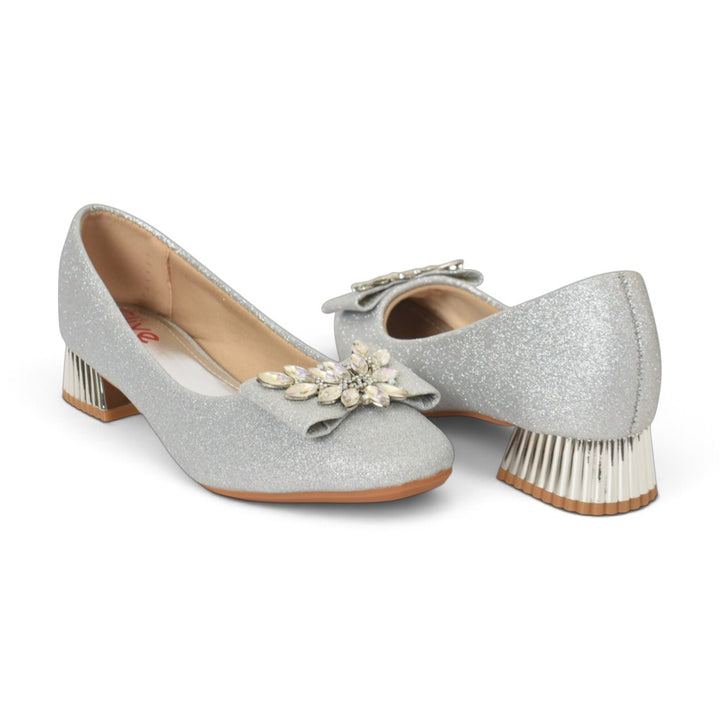 Silver Bridal Court Shoes - l087267
