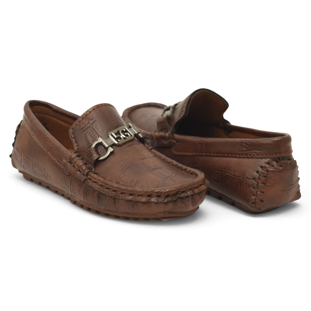Brown Kids Casual Moccassion - KB10613