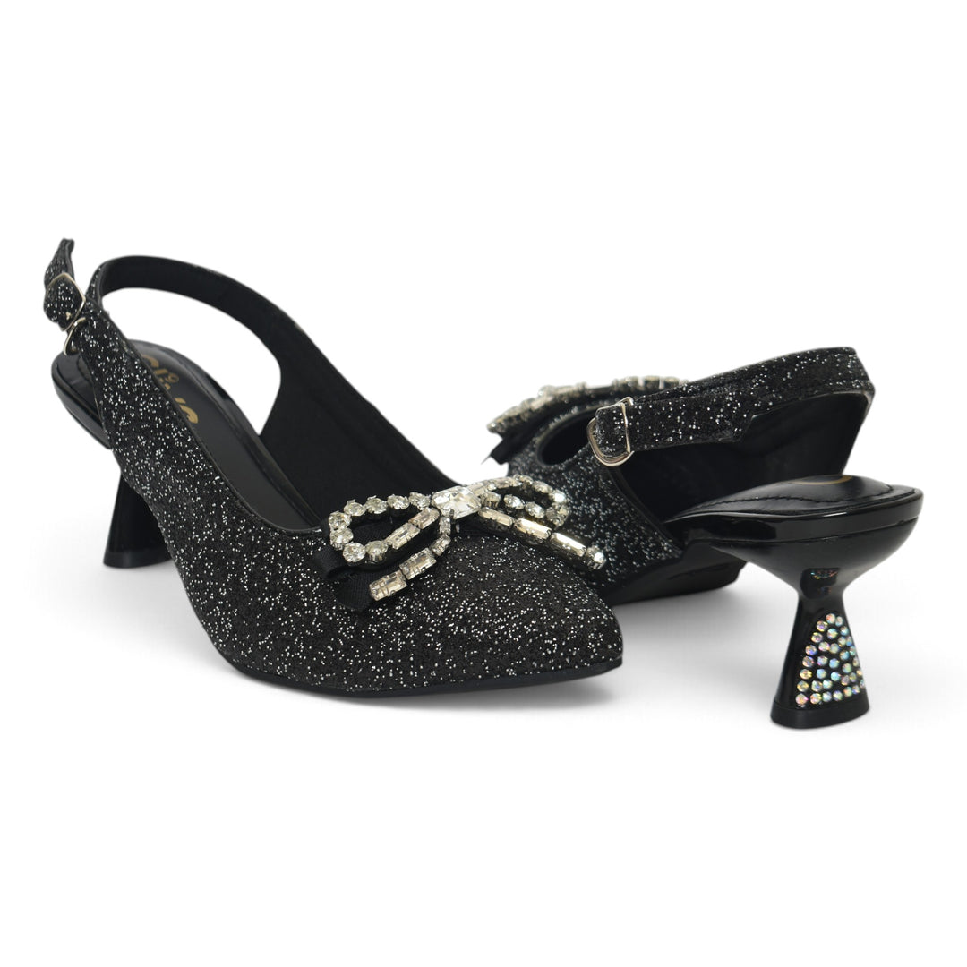 Black Bridal Court Shoes - L087278