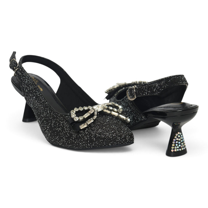 Black Bridal Court Shoes - L087278