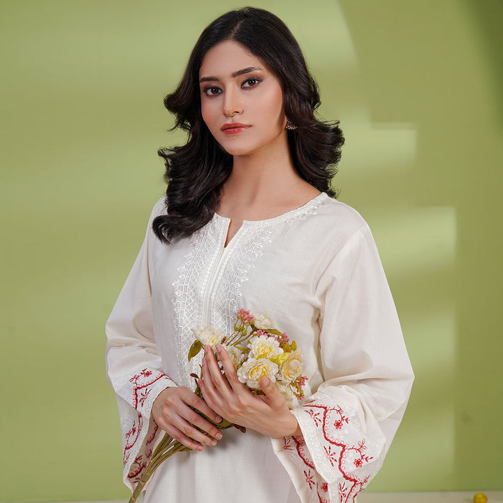 2-PC Young's Embroidered Cambric