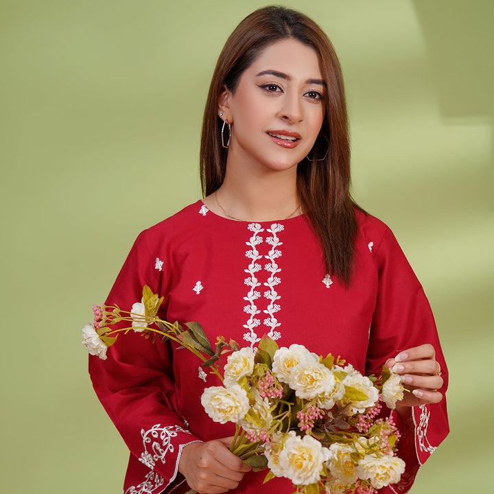 2-PC Young's Embroidered Cambric