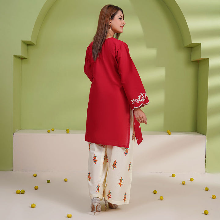 2-PC Young's Embroidered Cambric