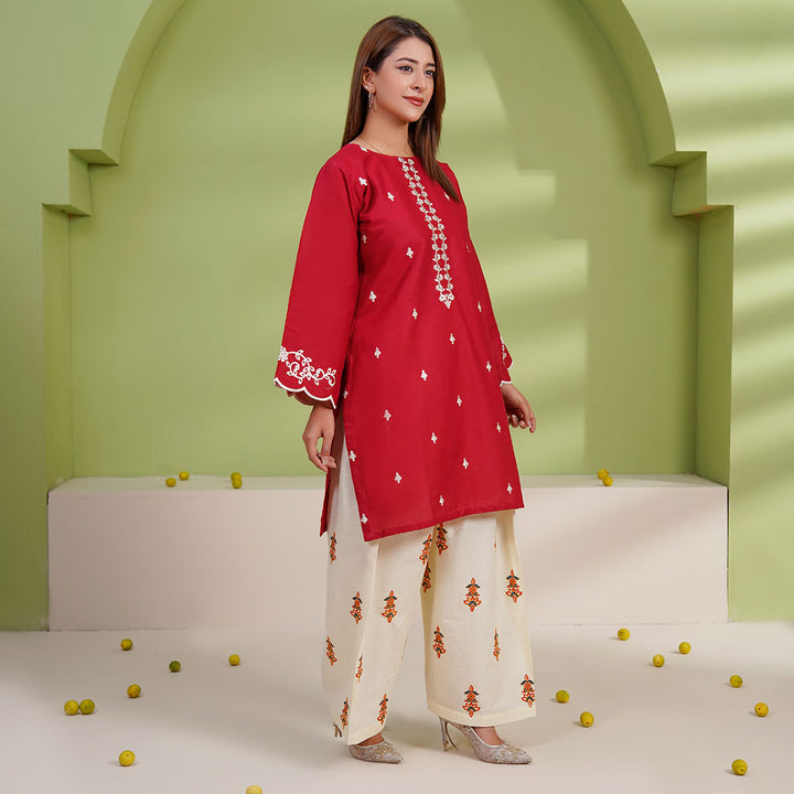2-PC Young's Embroidered Cambric
