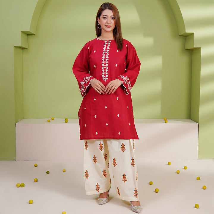 2-PC Young's Embroidered Cambric