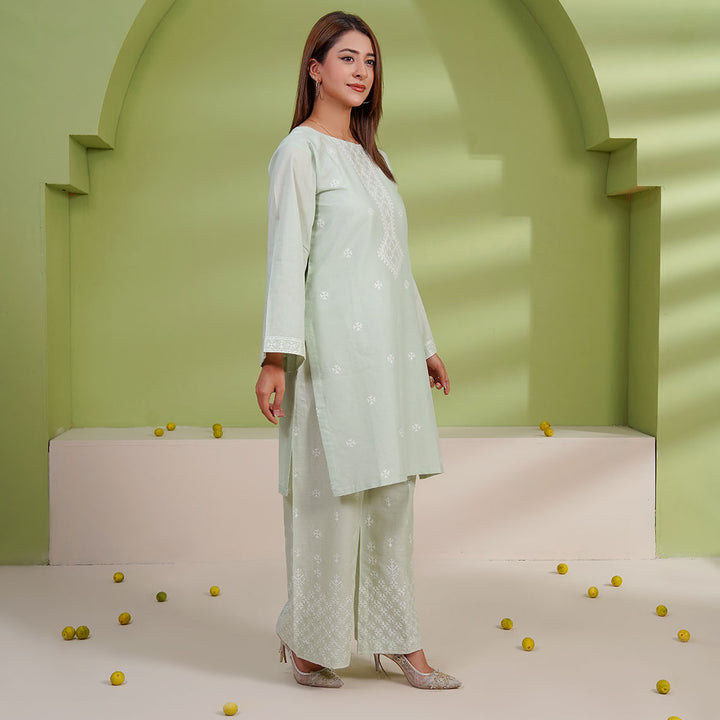 2-PC Young's Embroidered Cambric