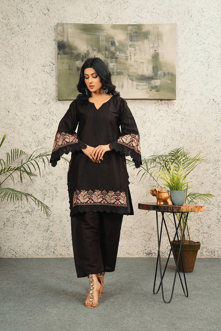 2 Piece Cambric Embroidered Shirt & Trouser