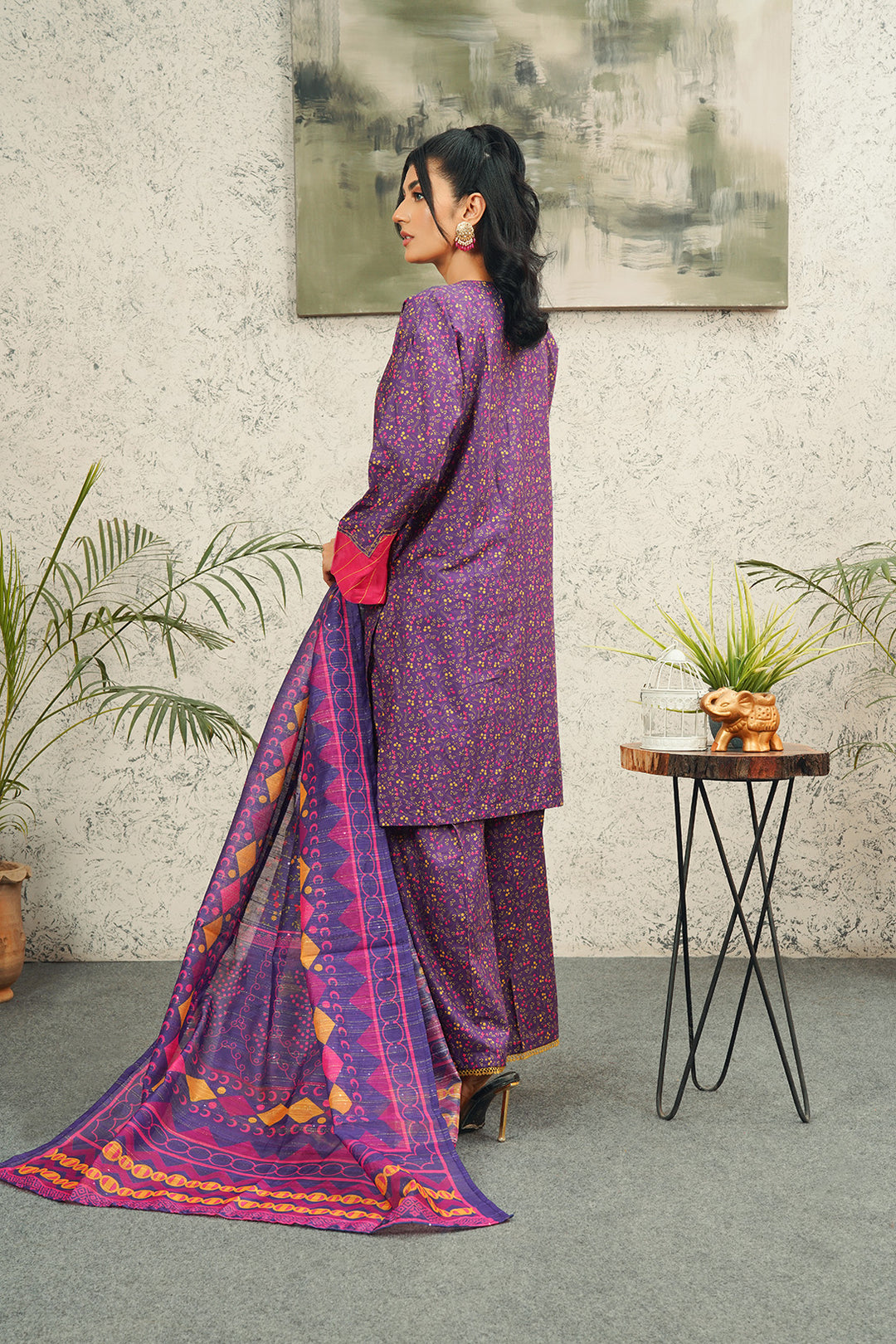 3 Piece Printed Lawn Shirt, Monar Dupatta & Trouser