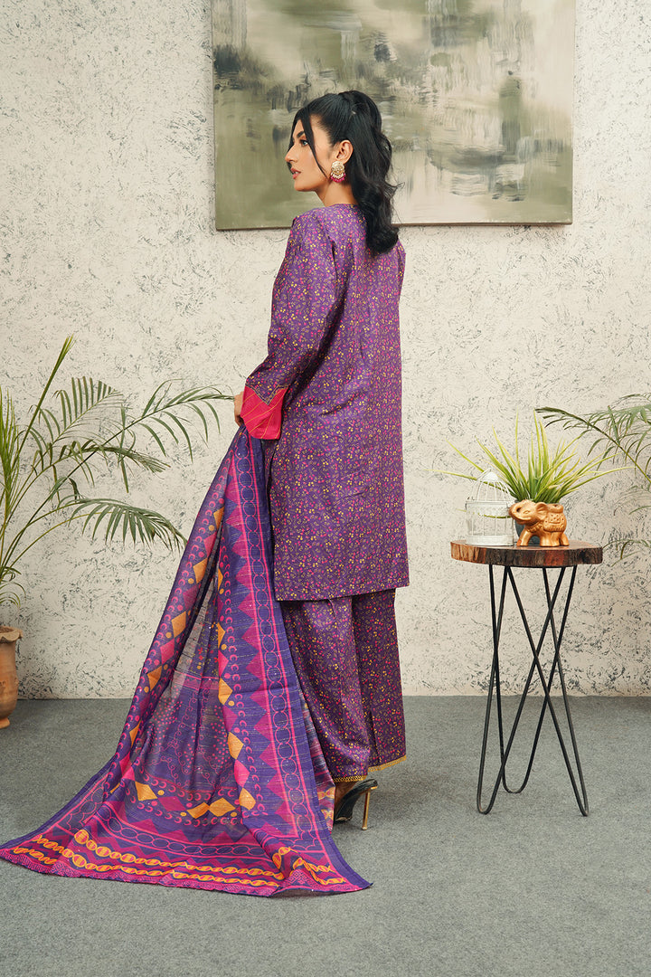 3 Piece Printed Lawn Shirt, Monar Dupatta & Trouser