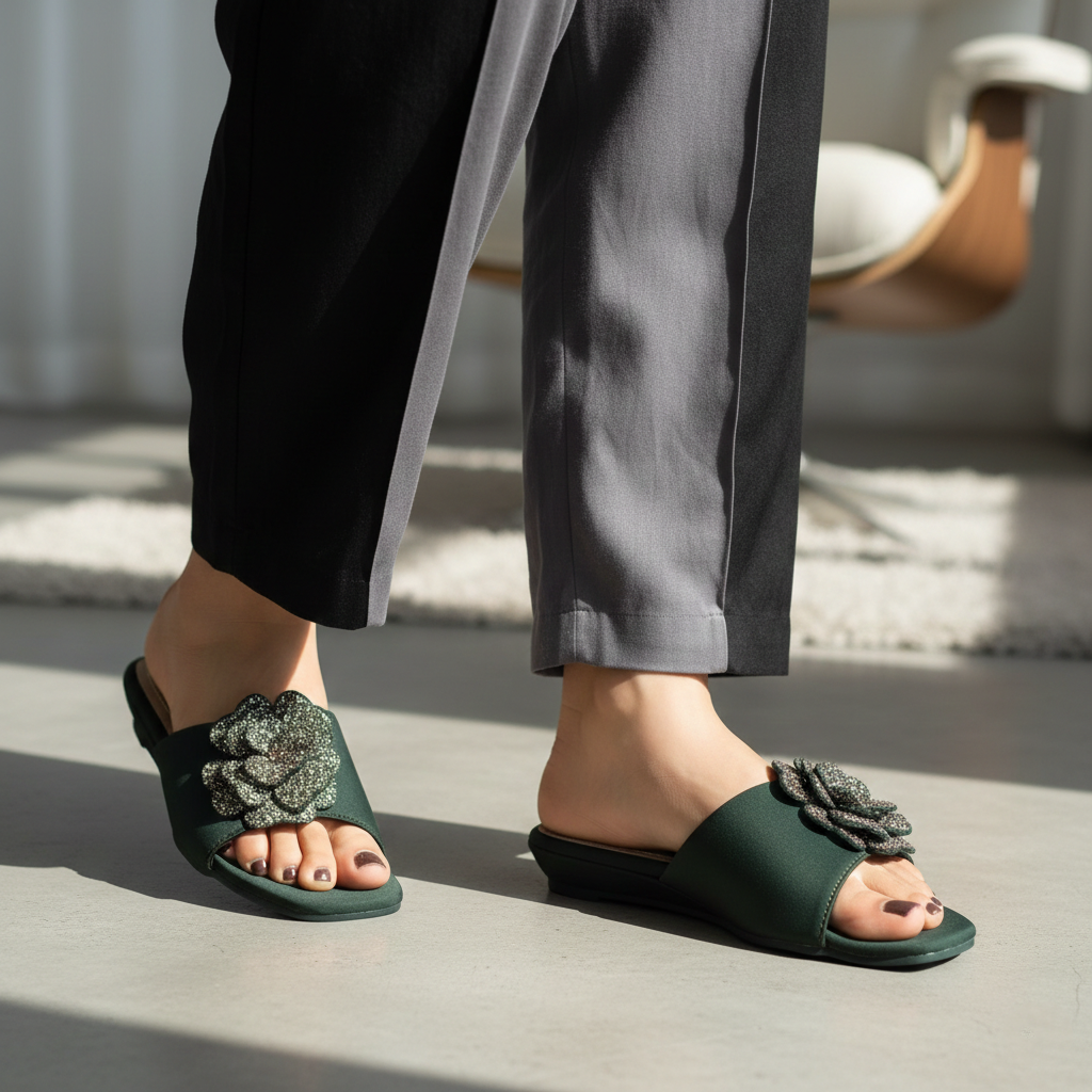 Fancy Flat Slipper – Clive Shoes